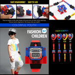 SKMEI Trasformazione Giocattolo Cambiamento Forma Quadrante Rimovibile Movimento Digitale Orologio per Bambini con Cinturino in Cemento di Plastica PU