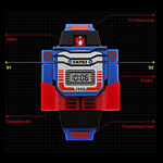 SKMEI Trasformazione Giocattolo Cambiamento Forma Quadrante Rimovibile Movimento Digitale Orologio per Bambini con Cinturino in Cemento di Plastica PU