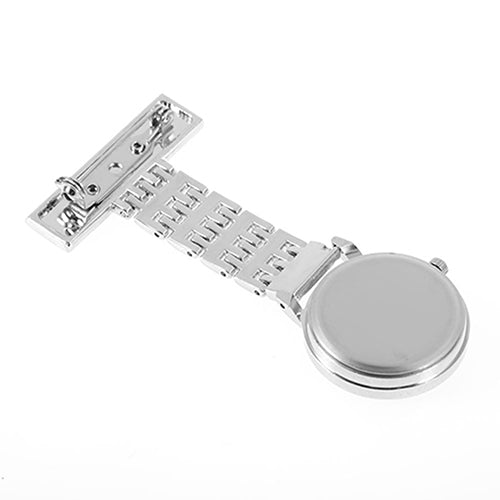 Orologio da polso al quarzo rotondo da infermiera portatile in lega con perno, Nurse Style Round (Silver)