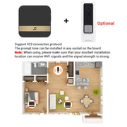 B10 52 campanelli 110dB ricevitore campanello basso consumo energetico strumenti per porte domestiche, spina americana, CA 90-260 V, B10 Black US Plug, B10 White US Plug