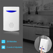 Campanello per porta con telecomando wireless VOYE V006B2 con doppio ricevitore, V006B2