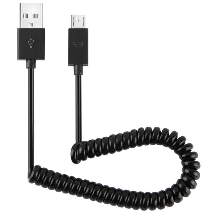 Cavo a spirale per caricabatterie per sincronizzazione dati micro USB, lunghezza: 27,5 cm (può essere esteso fino a 100 cm)