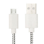 Cavo di trasferimento dati/ricarica USB micro a 5 pin stile rete in nylon, lunghezza: 3 m