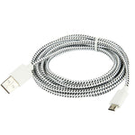 Cavo di trasferimento dati/ricarica USB micro a 5 pin stile rete in nylon, lunghezza: 3 m