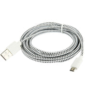 Cavo di trasferimento dati/ricarica USB micro a 5 pin stile rete in nylon, lunghezza: 3 m