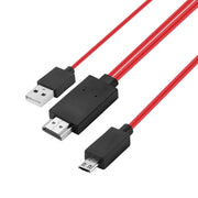 Cavo convertitore adattatore HDTV da 2 m Full HD 1080P Micro USB MHL + connettore USB a HDMI