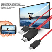 Cavo convertitore adattatore HDTV da 2 m Full HD 1080P Micro USB MHL + connettore USB a HDMI
