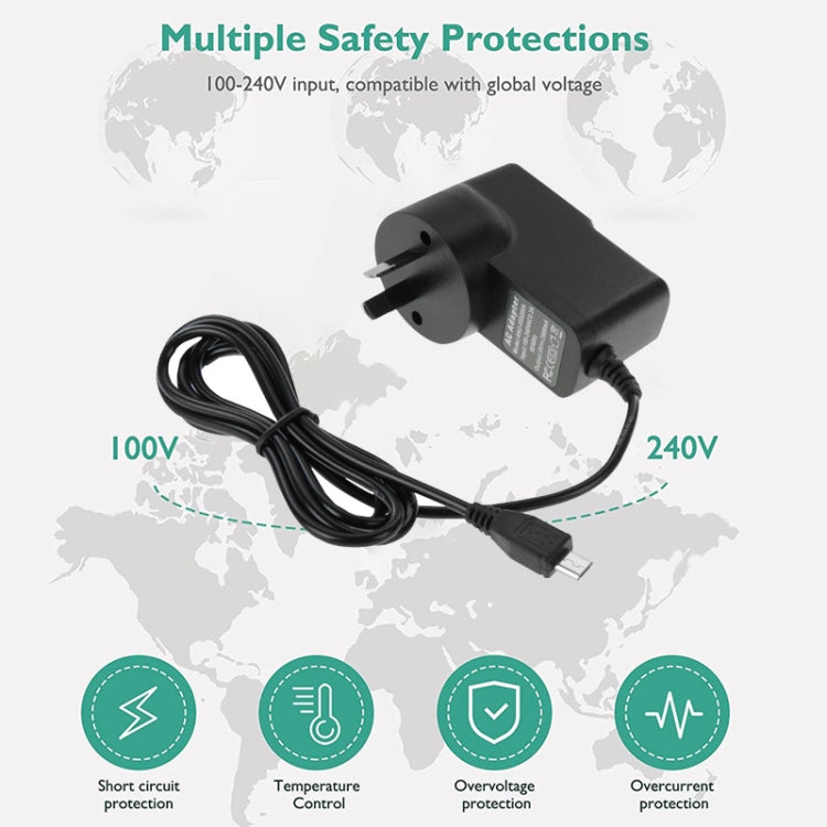 Caricabatterie micro USB 5V 2A spina AU per tablet e telefoni