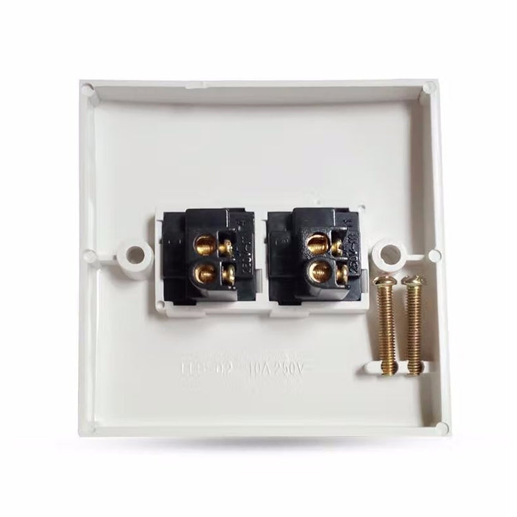 Interruttore elettrico a parete 2 pulsanti 86x83 mm