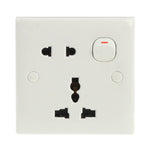Interruttore e presa elettrica a muro con 1 interruttore e 2 pres