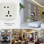 Interruttore e presa elettrica a muro con 1 interruttore e 2 pres