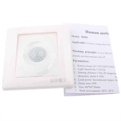 Interruttore del sensore di movimento umano da parete R888 (AC110V / 220V)