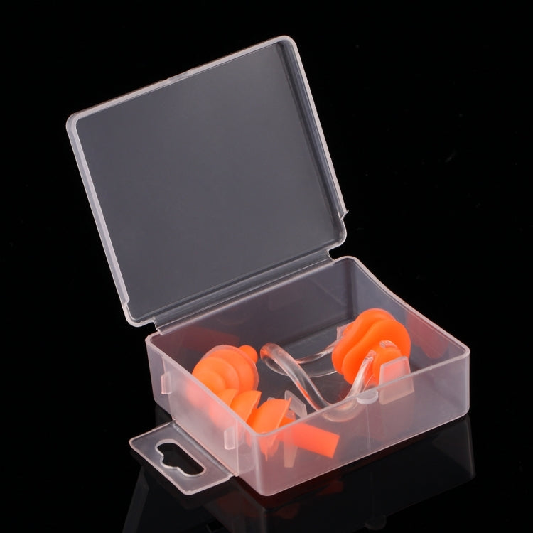 Set di tappi per le orecchie e clip per naso e tappi per le orecchie da nuoto in morbido silicone, consegna a colori casuale, Ear Plug Set, Ear Plug Set(Blue)