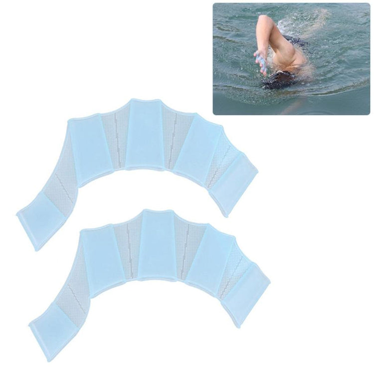 Guanti da nuoto in silicone flessibili con dita taglia S-M-L blu