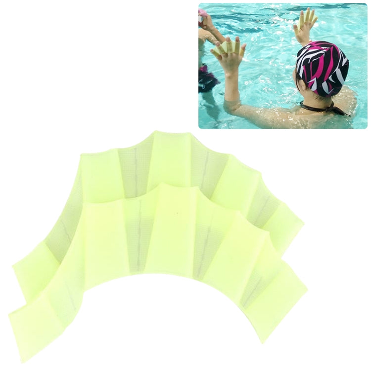 Guanti da nuoto in silicone flessibili taglia grande verde