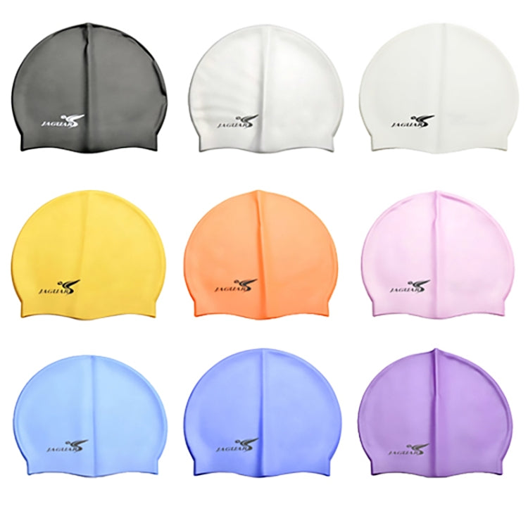 Cuffia da nuoto / cappello da nuoto in silicone elastico in stile colore puro, SC509 Pink, SC301 White, SC306 Dark Blue, SC302 Yellow, SC309 Purple, SC601 Grey, SC208 Black, SC605 Baby Blue, SC310 Orange