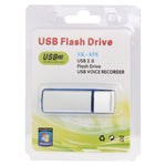 Registratore vocale USB 8GB con memoria flash Blu