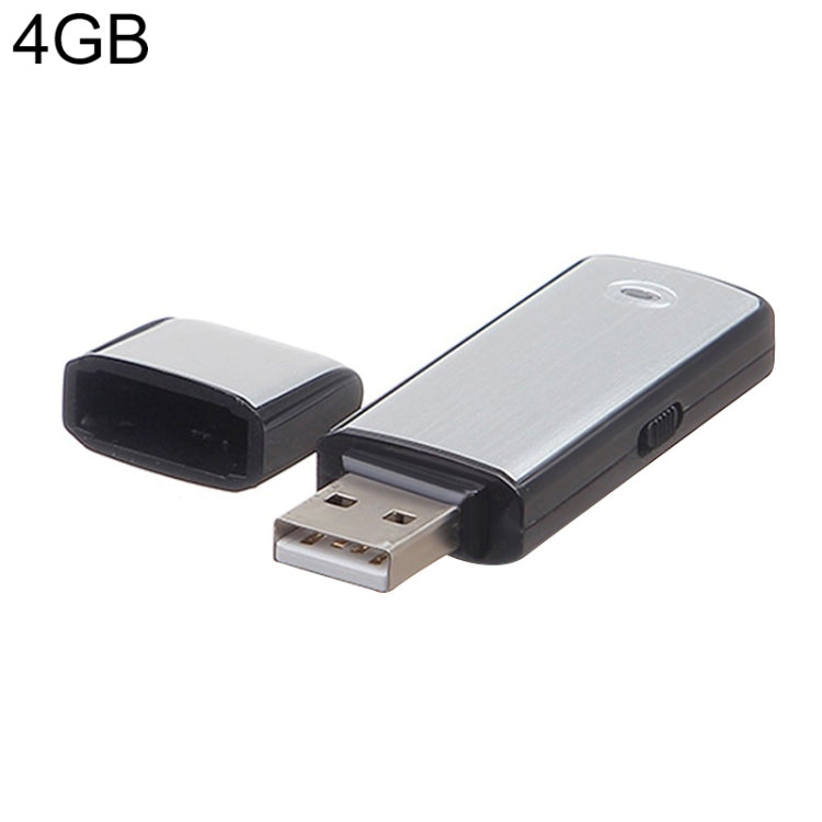 Registratore vocale USB + disco flash USB da 4 GB, 4GB