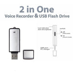 Registratore vocale USB con memoria da 16 GB