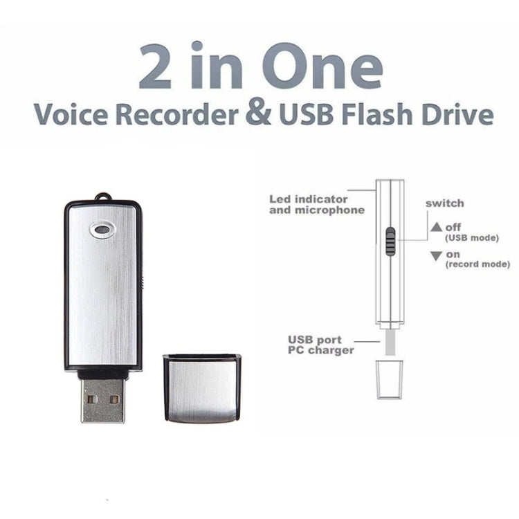 Registratore vocale USB con memoria da 16 GB