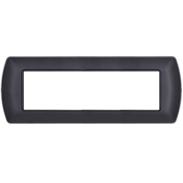Placca in metallo nera 7 posti compatibile Living TOT8807-02 6970311029615 S275