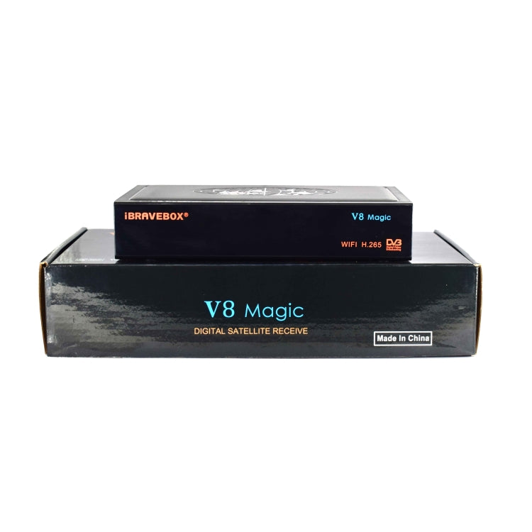 iBRAVEBOX V8 MAGIC Misuratore di segnale satellitare digitale, supporto H.265+DVB-S/S2 e IPTV, presa americana, US Plug