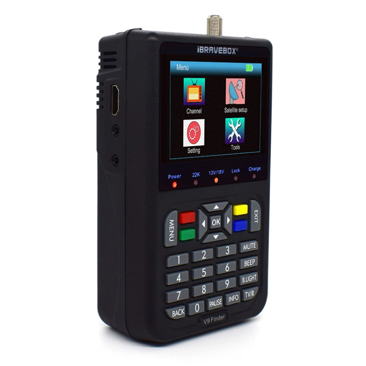 iBRAVEBOX V9 Finder Misuratore di segnale satellitare digitale, presa americana, US Plug