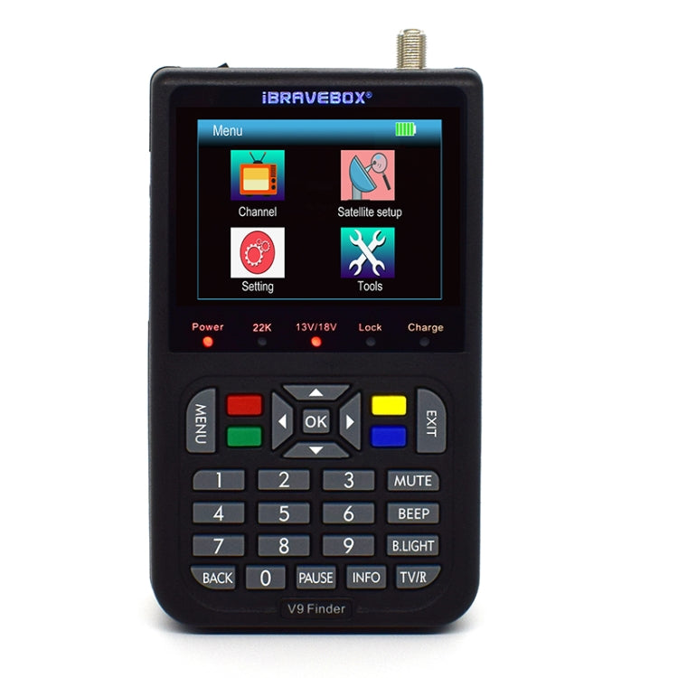 iBRAVEBOX V9 Finder Misuratore di segnale satellitare digitale, presa americana, US Plug