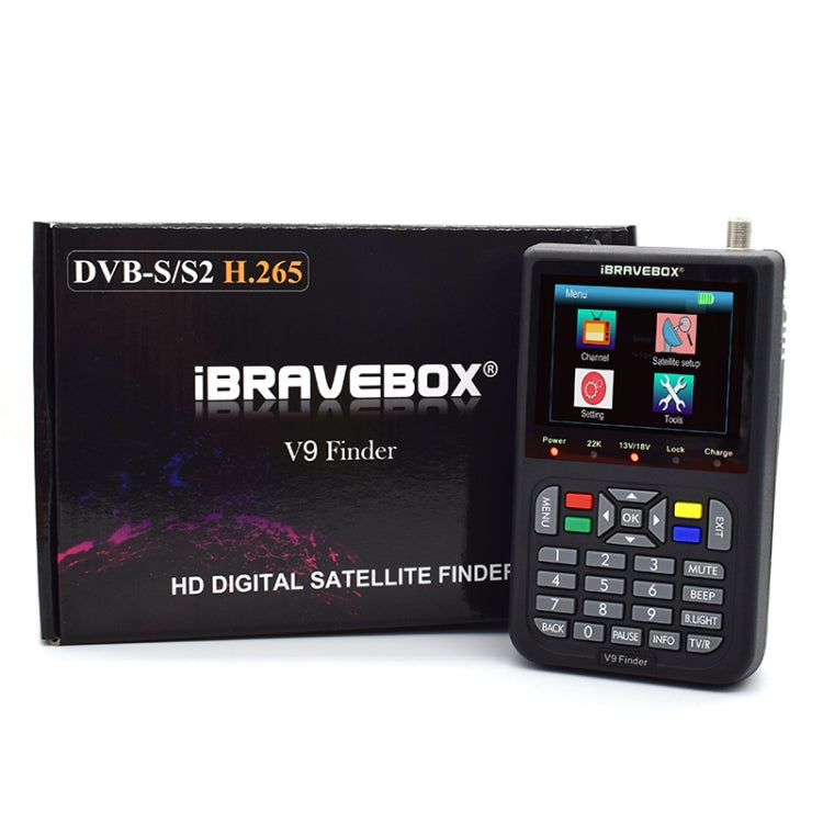 iBRAVEBOX V9 Finder Misuratore di segnale satellitare digitale, presa americana, US Plug