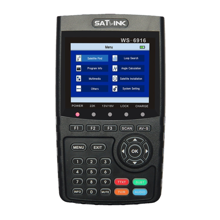 SATLINK WS6916 Misuratore di segnale satellitare digitale, schermo LCD TFT da 3,5 pollici, supporto DVB-S / S2, MPEG-2 / MPEG-4, WS6916