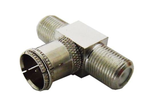 Adattatore F Maschio a Doppia Presa F Femmina – Connettore a T MT452