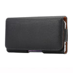 Custodia pelle marsupio 5,7" nera per smartphone