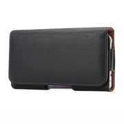 Custodia pelle marsupio 5,7" nera per smartphone compatibili