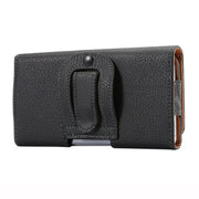 Custodia pelle marsupio 5,7" nera per smartphone compatibili