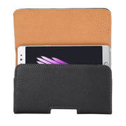 Custodia pelle marsupio 5,7" nera per smartphone compatibili