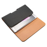 Custodia pelle marsupio 5,7" nera per smartphone compatibili