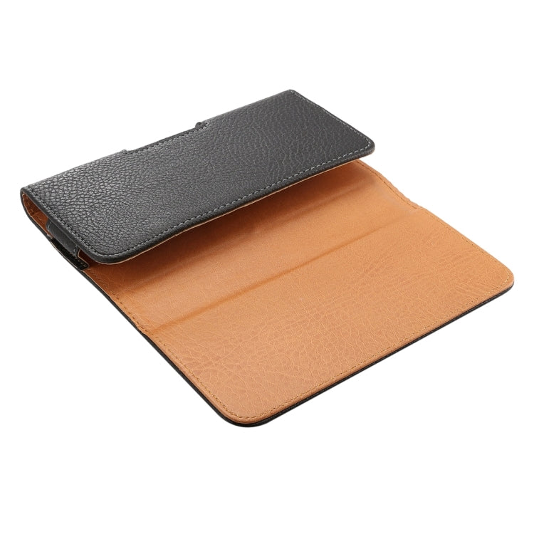 Custodia pelle marsupio 5,7" nera per smartphone