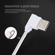 Cavo dati/caricatore USB-C/Type-C 3.1 a USB 2.0 da 1,2 m 2A 90 fili in rame intrecciati a gomito