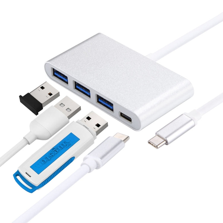 Hub USB-C 4 in 1 con 3 porte USB 3.0 e Type-C