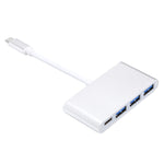 Hub USB-C 4 in 1 con 3 porte USB 3.0 e Type-C