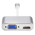 Adattatore USB-C a VGA e HDMI femmina 2 in 1