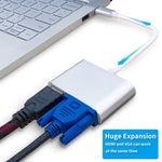 Adattatore USB-C a VGA e HDMI femmina 2 in 1