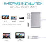 Adattatore USB-C a VGA e HDMI femmina 2 in 1