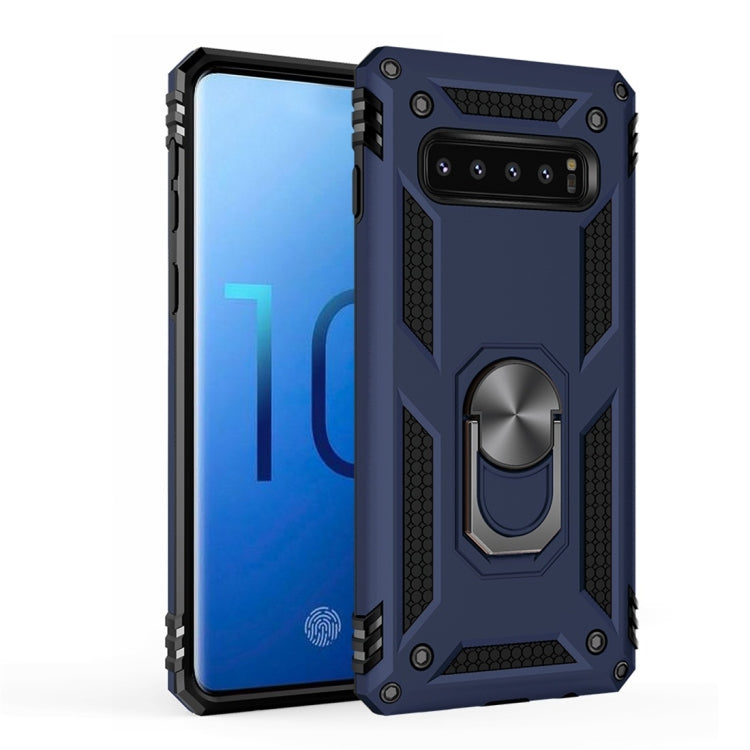 Custodia antiurto TPU+PC per Samsung Galaxy S10 con supporto rota
