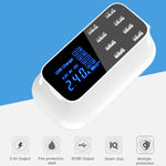 YC-CDA19A Dock di ricarica rapida con display digitale intelligente multifunzione USB a 8 porte da 40 W, presa UK