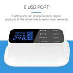 YC-CDA19A Dock di ricarica rapida con display digitale intelligente multifunzione USB a 8 porte da 40 W, presa UK