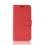 Custodia portafoglio in pelle Litchi per Galaxy A10