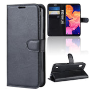 Custodia portafoglio in pelle Litchi per Galaxy A10