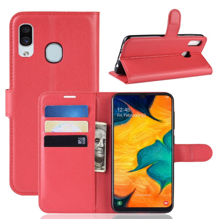 Custodia portafoglio in pelle per Galaxy A30 con slot carte