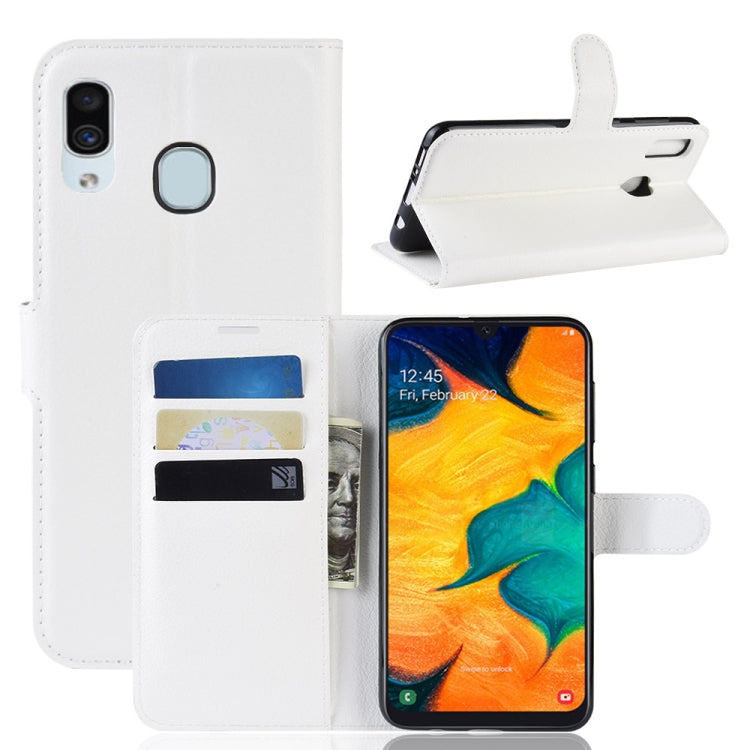 Custodia portafoglio in pelle per Galaxy A30 con slot carte